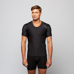 Men's Zipper Posture Shirt 2.0 // Black (XS)