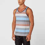 Porter Sublimated Stripe Tank // Burgundy (L)