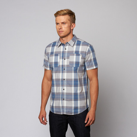 Zuma Plaid Button Up // Indigo (S)