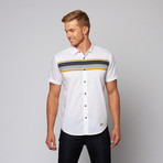 Kansas Stripe Button Up // White (S)
