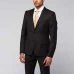 Versace Collection // Wool Two-Piece Suit // Black, Navy + White Bead Stripe (US: 44R)