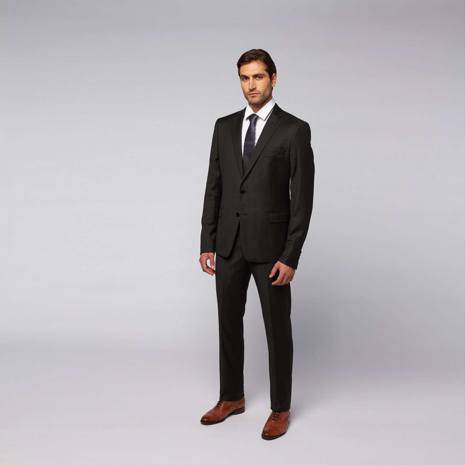 Versace Collection // Wool Blend Two-Piece Suit // Dark Grey (US: 50R ...