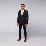 Versace Collection // Wool Two-Piece Suit // Navy Wide Stripe (US: 44R)