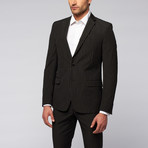 Versace Collection // Two-Piece Suit // Black + White Pinstripe (US: 44R)