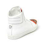 Samrock High Top Sneaker // White + Orange (Euro: 39)