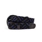 Woven Belt // Black + Royal