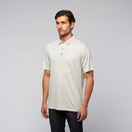 Button-Down Interlock Knit Polo // Chalk (XL)