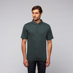 Button-Down Interlock Knit Polo // Cypress (S)