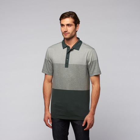 Ombre Engineered Stripe Shirt // Cypress (S)