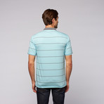 Short-Sleeve Innosoft Stripe Knit Golf Shirt // Aqua (2XL)