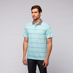 Short-Sleeve Innosoft Stripe Knit Golf Shirt // Aqua (2XL)