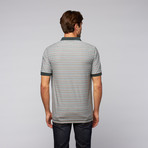 Multi-Color Short-Sleeve Stripe Knit Shirt // Cypress (2XL)