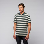 Short-Sleeve Slub Jersey Stripe Knit Golf Shirt // Cypress (XL)