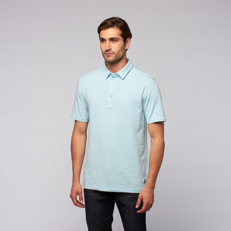 Short-Sleeve DryTech Golf Shirt // Heather Aqua (S)