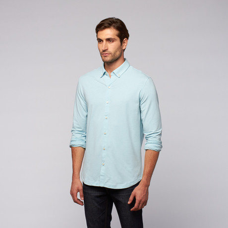 Long-Sleeve Stretch DryTech Shirt // Heather Aqua (S)