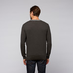 Cotton + Cashmere V-Neck Golf Sweater // Heather Black (S)