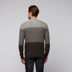 Full-Zip Colorblock Golf Sweater // Heather Grey (M)