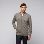 Birdseye Pique Knit Golf Jacket // Charcoal (2XL)