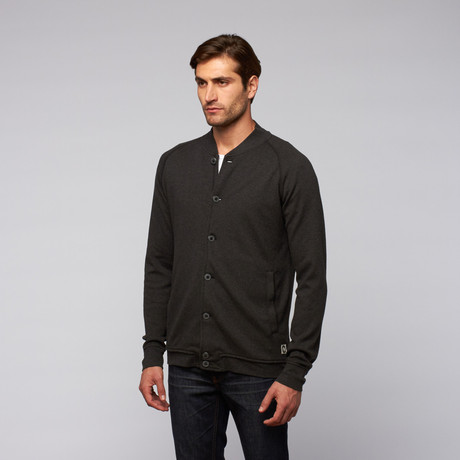 Button-Up Golf Sweater // Heather Black (S)