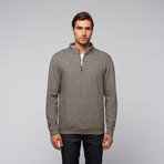 Birdseye Pique Cotton Golf Quarter-Zip // Charcoal (S)