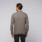 Birdseye Pique Cotton Golf Quarter-Zip // Charcoal (S)