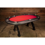 X2 Mini Poker Dining Table (Red // Black)