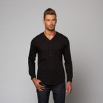 Luca V-Neck Shirt // Black (XS)