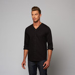 Luca V-Neck Shirt // Black (XS)
