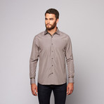 Dress Shirt // Slate + Brown Paisley (M)