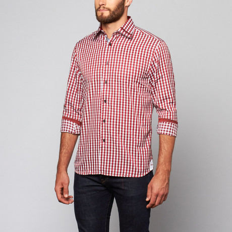 Rashbi // Dress Shirt // Red + White Checker (S)