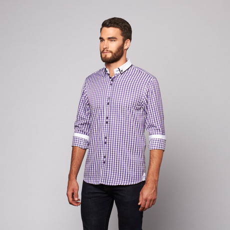 Dress Shirt // Purple Checker (S)