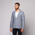 Textured Chino Blazer // Blue (2XL)