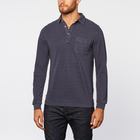 Gramercy Foundry // Pique Polo Knit Shirt // Indigo (S)