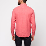 Gramercy Foundry // Birds Eye Button Up Shirt // Rose (S)