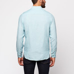 Gramercy Foundry // Top Notch Linen Button Up Shirt // Sea Foam (M)