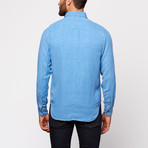 Gramercy Foundry // Birds Eye Button Up Shirt // Bright Chambray (S)