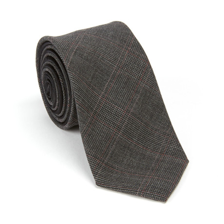 J. Lindeberg Silk Tie // Grey + Red