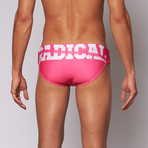 Luke Swim Brief // Radical Pink (XL)