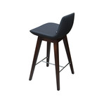 Pera Counter Stool (Taupe + Beechwood)