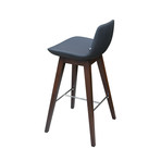 Pera Counter Stool (Taupe + Beechwood)