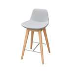 Pera Counter Stool (Taupe + Beechwood)