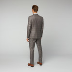 3-Piece Slim Cut Plaid Suit // Light Gray (US: 36R)