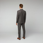 2-Piece Modern Cut Plaid Suit // Dark Gray (US: 36R)