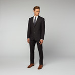 2-Piece Small Check Suit // Black (36S Modern Fit)