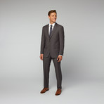 2-Piece Modern Cut Stripe Suit // Gray (US: 40S)