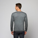 Spray Dye Slub Cardigan // Dark Grey (S)