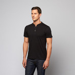 Basic Henley Tee // Black (M)