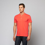 Basic Henley Tee // Infra Red (L)