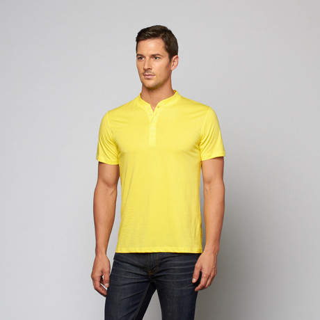 Basic Henley Tee // Yellow (S)