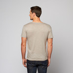 Slub Y-Neck Henley // Grey (XL)